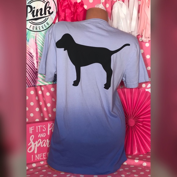 PINK Victoria's Secret Tops | Pink Victorias Secret Campus Dog Tshirt | Poshmark